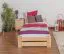 Futon bed / solid wood bed solid pine natural A9, incl. slatted frame - dimensions 90 x 200 cm 