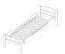 Single bed / guest bed "Easy Premium Line" K1/2h incl. 2nd berth and 2 cover panels, 90 x 200 cm solid beech wood, white lacquered