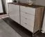 Albondon 05 chest of drawers, color: oak / white gloss - Dimensions: 93 x 173 x 40 cm (H x W x D)