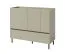 Modern chest of drawers Fricourt 08, mint green / dark oak, 105 x 120 x 40 cm, with 6 compartments and 2 drawers, ABS edges, quick and easy assembly