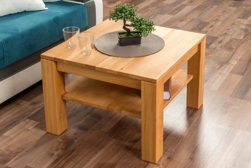 Coffee table Wooden Nature 420 solid beech heartwood - 45 x 65 x 65 cm (H x W x D)