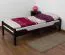 Children's bed / youth bed "Easy Premium Line" K1/1n, solid beech wood chocolate brown - Dimensions: 90 x 200 cm