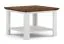 Gimone 08 coffee table in white / tobacco, for living room, Finnish pine, 1 shelf for storing remote control, 48 x 70 x 70 cm