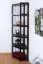 Shelf / corner shelf solid pine walnut Junco 58 - Dimensions: 200 x 71 x 54 cm (H x W x D)