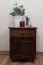 Bedside chest of drawers solid pine walnut 001 - Dimensions 54 x 43 x 33 cm (H x W x D)