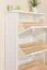 Shoe cabinet 003 solid pine, white lacquered - Dimensions 115 x 72 x 29 cm (H x W x D)