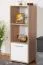 Palpala 02 bookshelf, color: oak Sonoma / white - 110 x 41 x 35 cm (H x W x D)