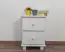 Nightstand solid pine solid wood white lacquered 009 - Dimensions 55 x 42 x 42 cm (H x W x D)