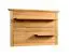 Solid oak Floresta 22 hanging shelf / wall shelf, with two shelves, natural, waxed / oiled / brushed, 84 x 128 x 24 cm, lively grain, for living room, bedroom or dining room