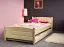 Trundle bed / second mattress base for bed - solid natural pine wood 003- dimensions 18.50 x 198 x 95 cm (H x W x D)