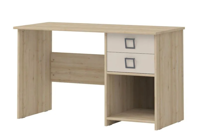 Children's room - Desk Benjamin 28, color: beech / cream - 74 x 125 x 60 cm (H x W x D)