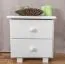 Nightstand solid pine solid wood white lacquered 002 - Dimensions 43 x 43 x 33 cm (H x W x D)