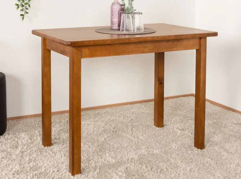 Table solid pine solid wood oak rustic Junco 227B (angular) - 100 x 60 cm (W x D)