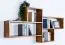 Hanging shelf / wall shelf solid pine solid wood oak rustic Junco 282 - Dimensions: 76 x 166 x 20 cm (H x W x D)