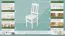 Chair solid pine solid wood white lacquered Junco 248 - 91 x 35 x 44 cm (H x W x D)