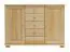 Chest of drawers solid pine solid wood natural 039 - Dimensions 85 x 118 x 42 cm (H x W x D)