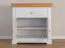 Shoe cabinet Bresle 12 in white / natural with soft closing system, 2 wooden doors, 1 drawer, 1 shelf, 92 x 95 x 42 cm, made of Finnish pine