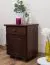 Bedside chest of drawers solid pine walnut 001 - Dimensions 54 x 43 x 33 cm (H x W x D)