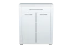 Shoe cabinet Sili 02, color: white - Dimensions: 99 x 80 x 36 cm (H x W x D)