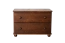 Low modern chest of drawers Junco 152, solid pine wood, walnut color, 55 x 80 x 42 cm, wide bedside chest with 2 drawers, durable and spacious