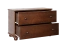 Low modern chest of drawers Junco 152, solid pine wood, walnut color, 55 x 80 x 42 cm, wide bedside chest with 2 drawers, durable and spacious